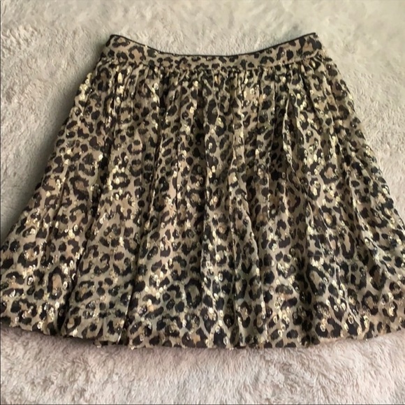 KATE SPADE LEOPARD CLIP DOT SKIRT SZ 8 NWT - Picture 4 of 7